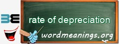 WordMeaning blackboard for rate of depreciation